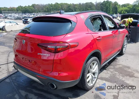2018 Alfa Romeo Stelvio Ti Sport Awd z USA, uszkodzony, nr VIN ZASFAKNN9J7C21376
